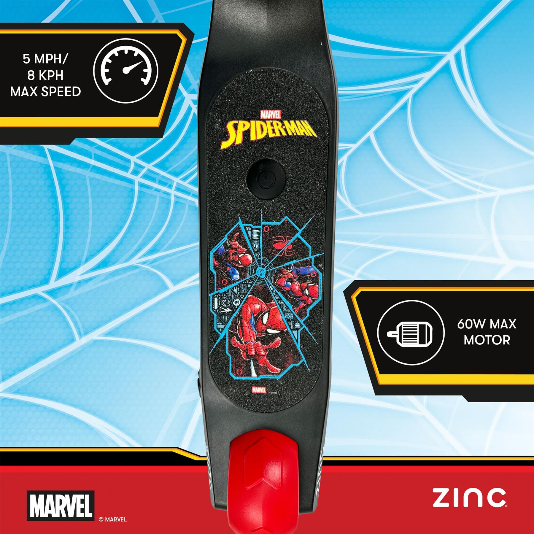 Zinc Marvel Spiderman Electric Scooter