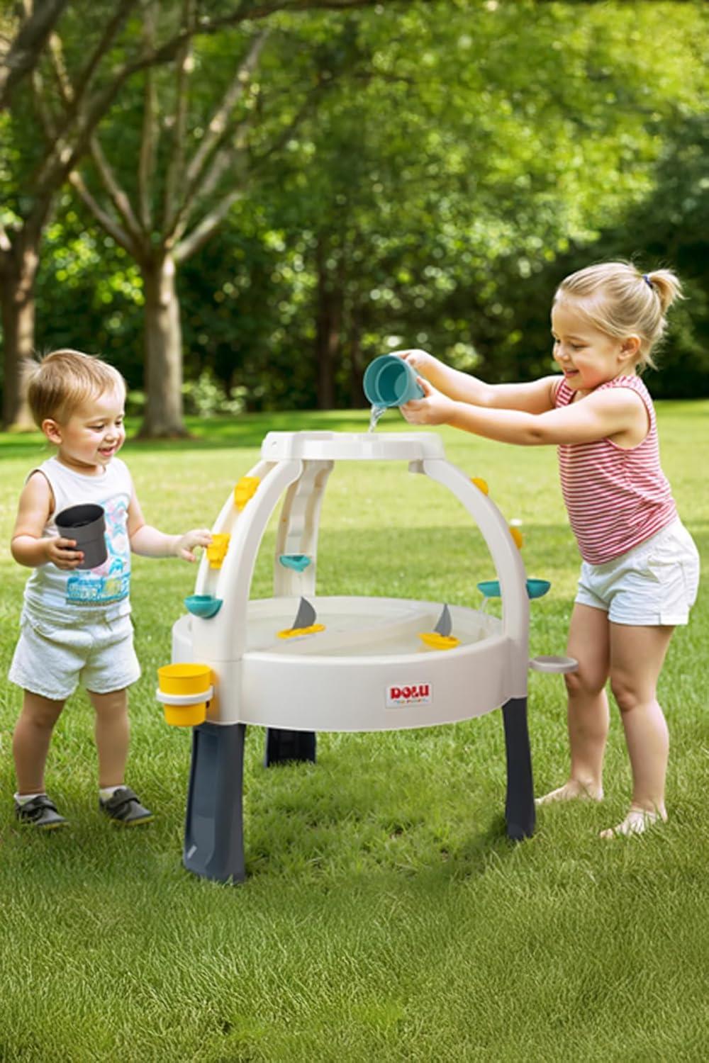 Dolu 3-in-1 Sand & Water Activity Table - White/Gray