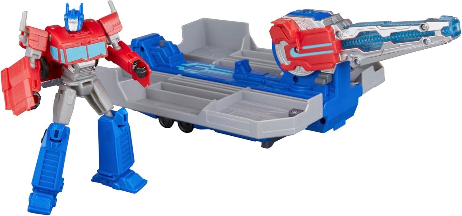 Transformers EarthSpark Optimus Prime Battle Trailer Playset