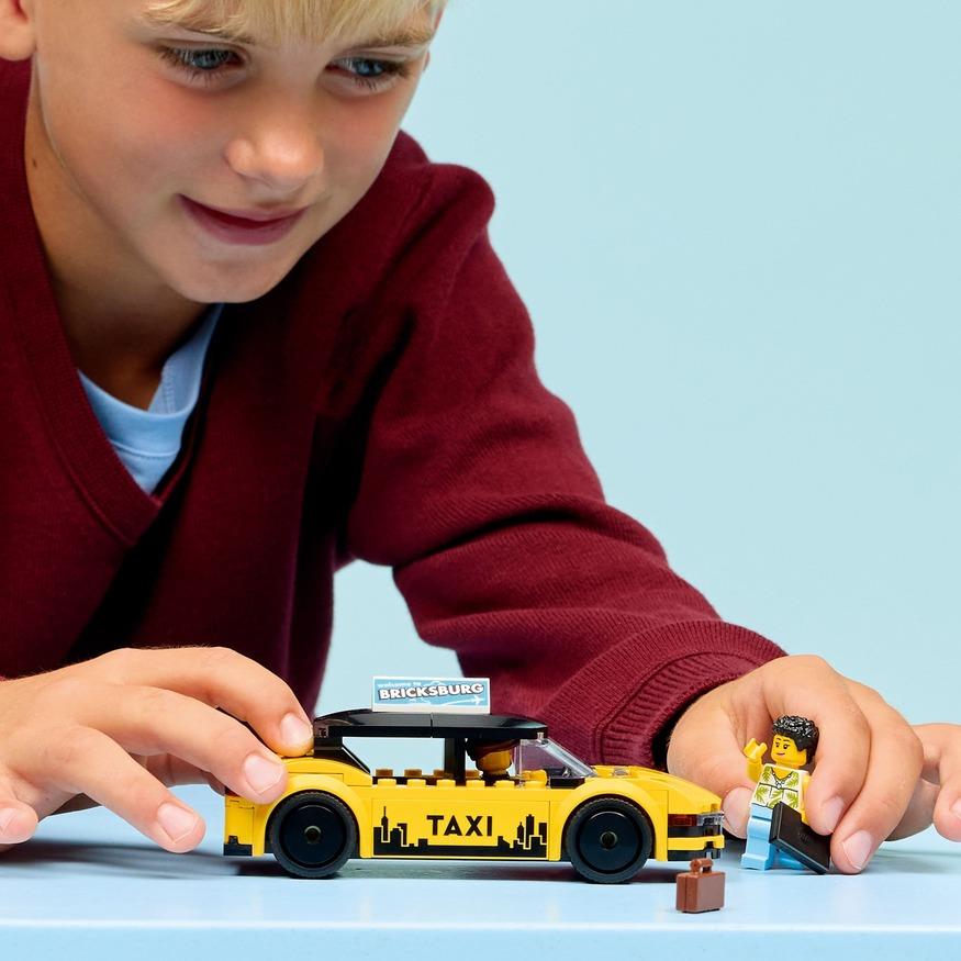 LEGO City Yellow Taxi Toy Model Car Kit 60487