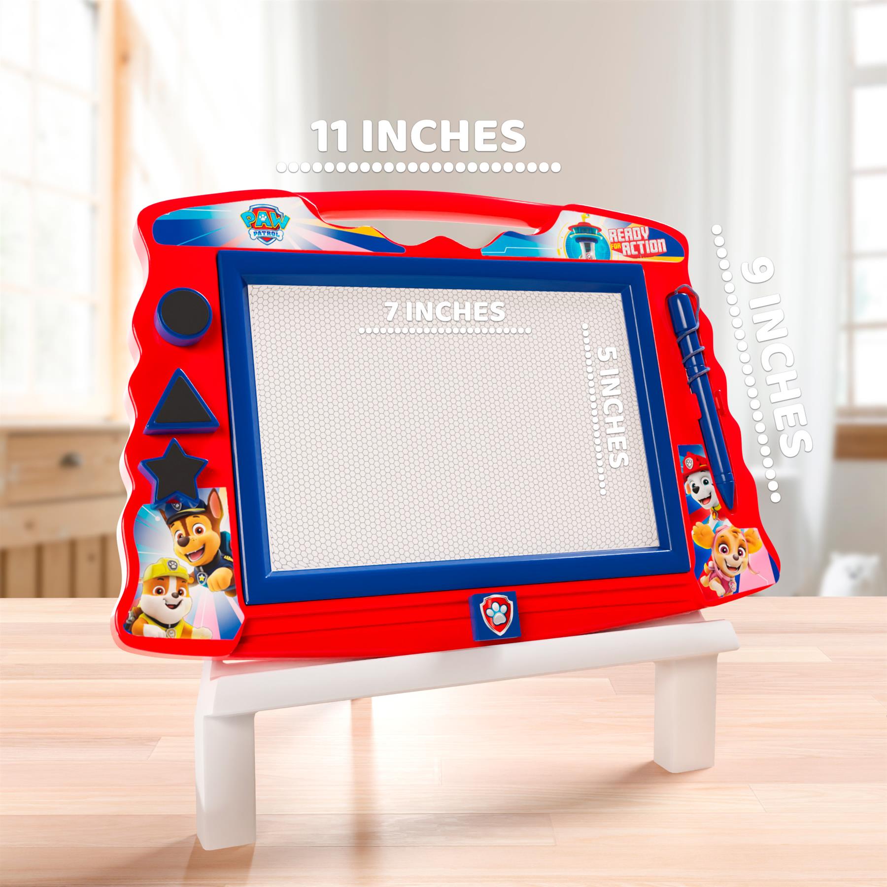 PAW Patrol Magnetic Drawing Board with Stylus & Three Stamps - Red
