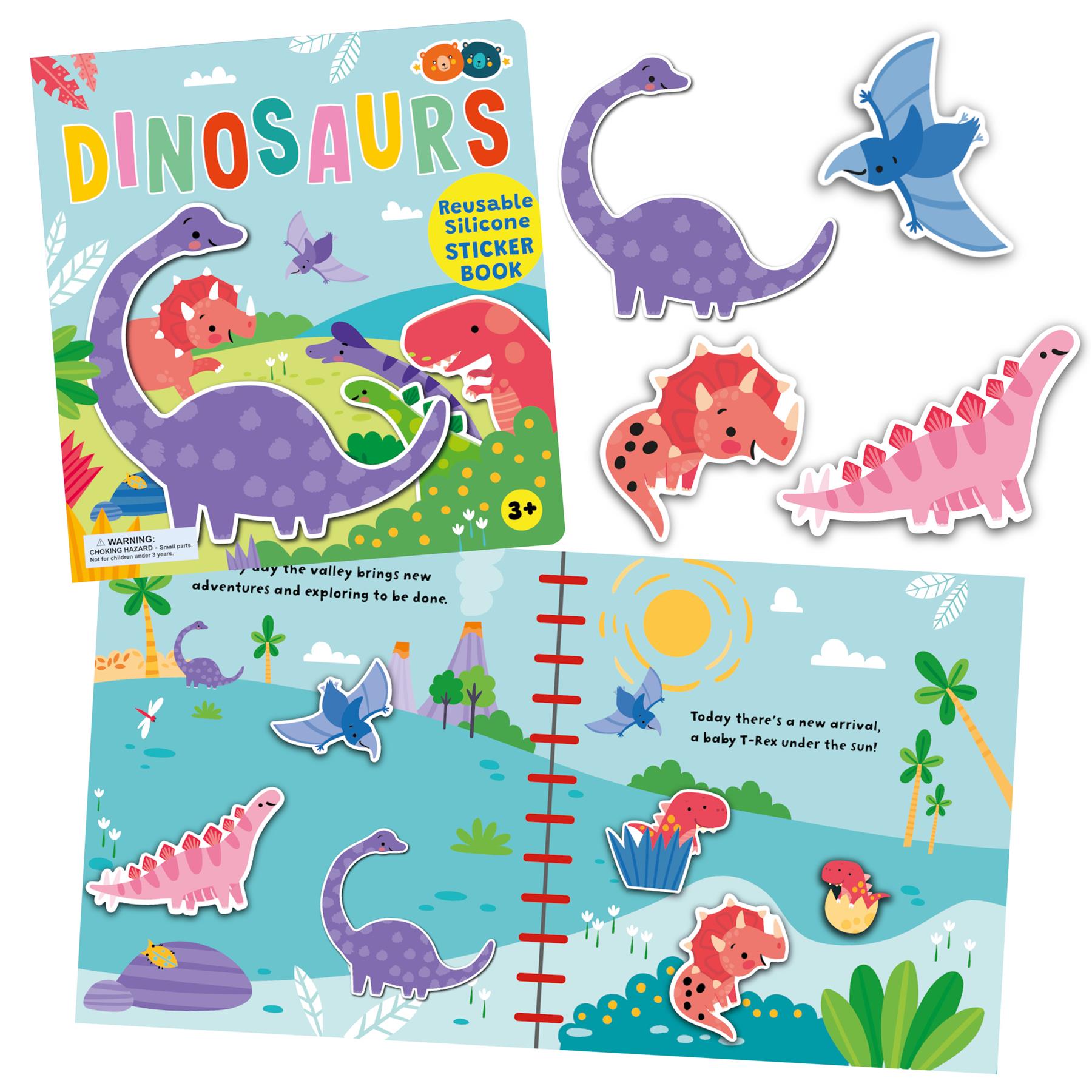 Silicone Sticker Book - Dinosaurs