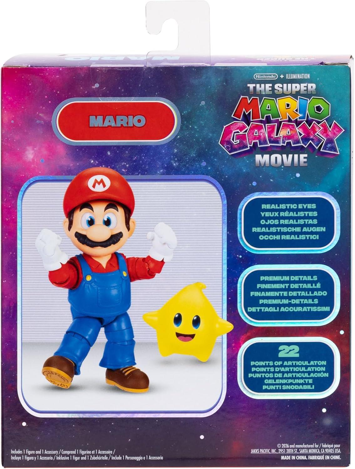 Super Mario Galaxy Movie 5 Inch Action Figure - Mario