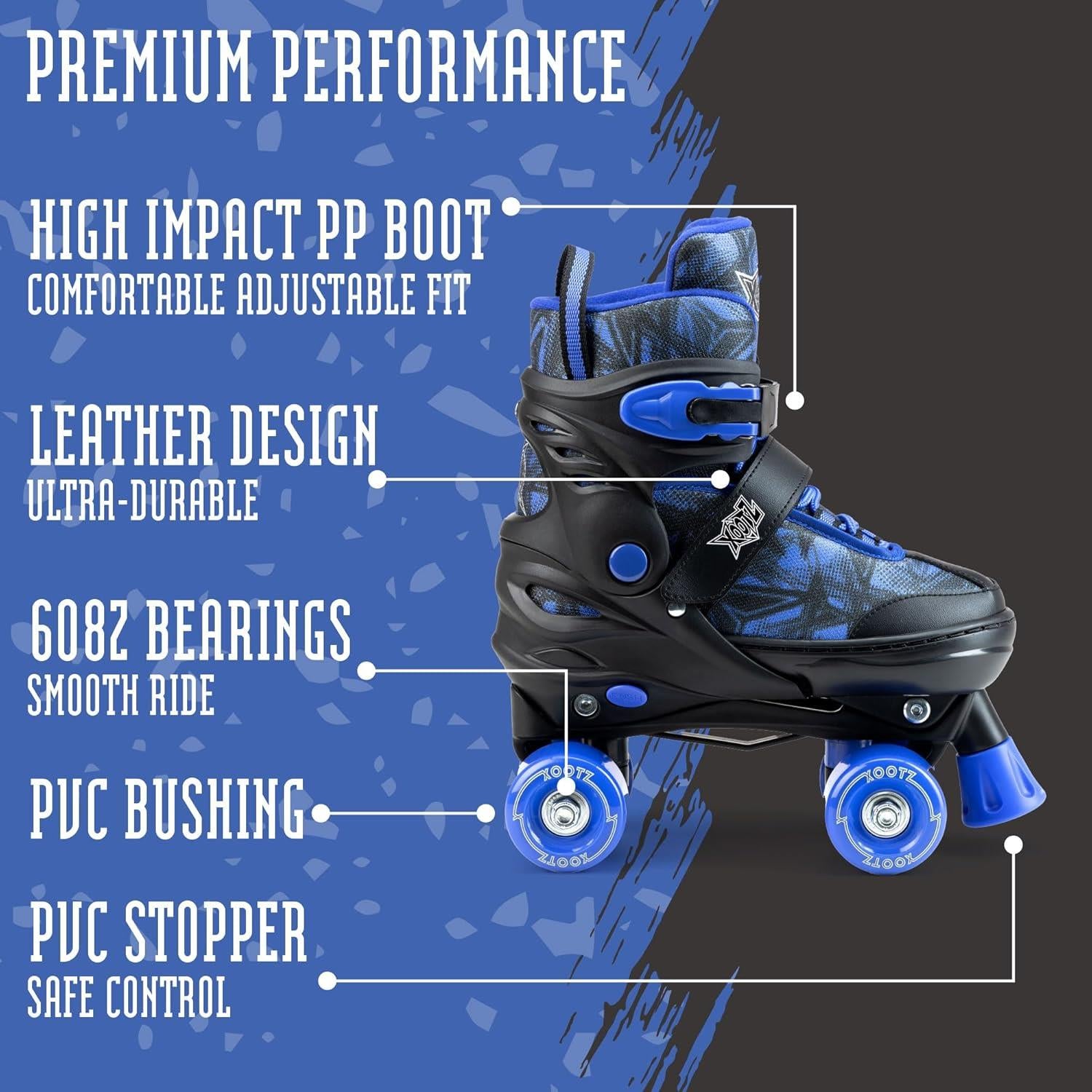 Xootz Semi Soft Jet Roller Skates 13C-3 - Blue
