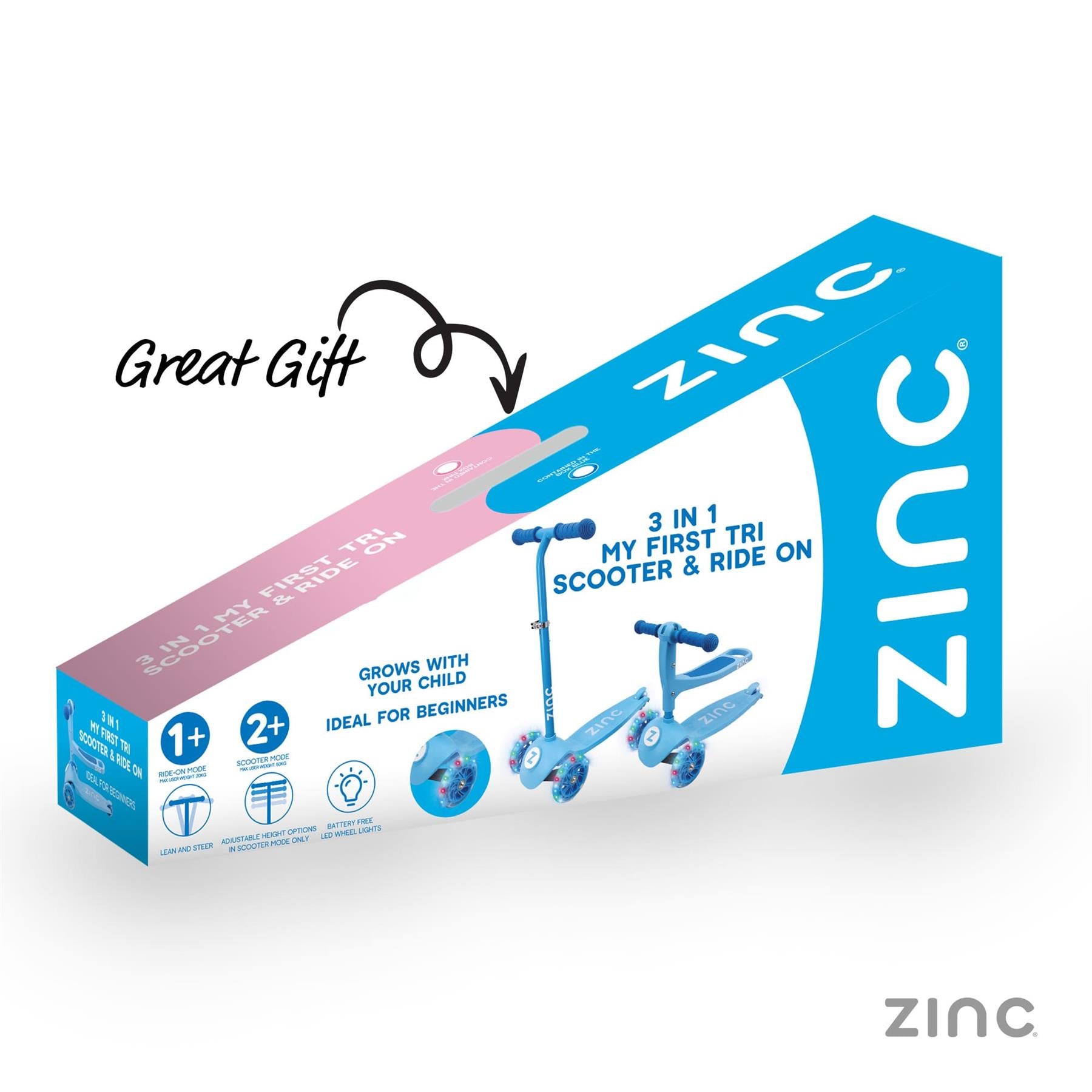 Zinc 3in1 My First Tri Scooter Blue