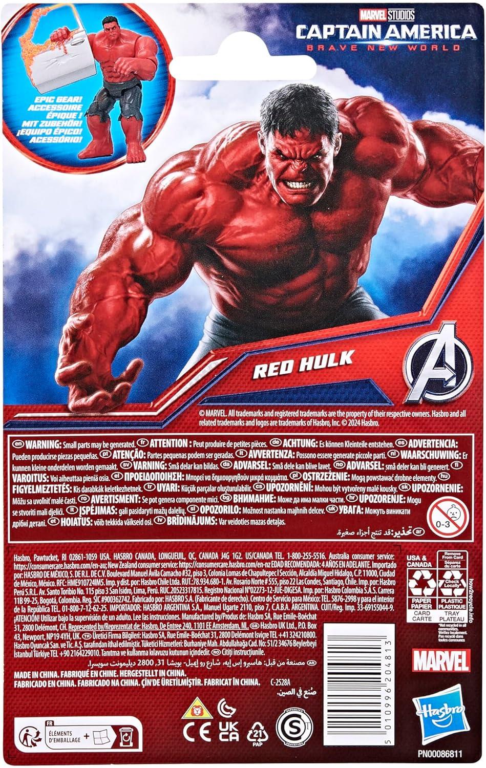 Marvel Avengers Epic Hero Series 4 Inch Action Figure - Red Hulk