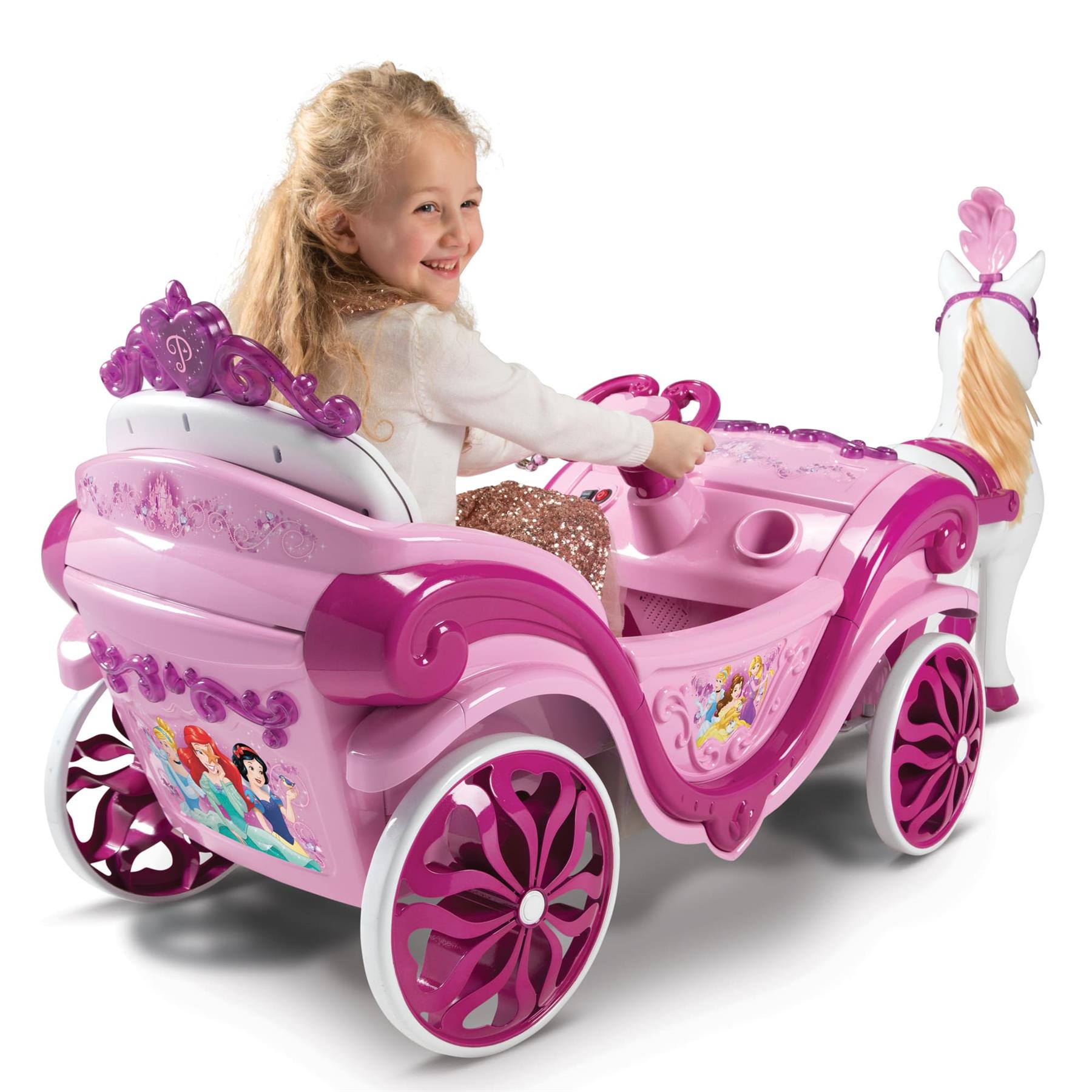 Huffy Disney Princess Royal Horse with Carriage Ride On