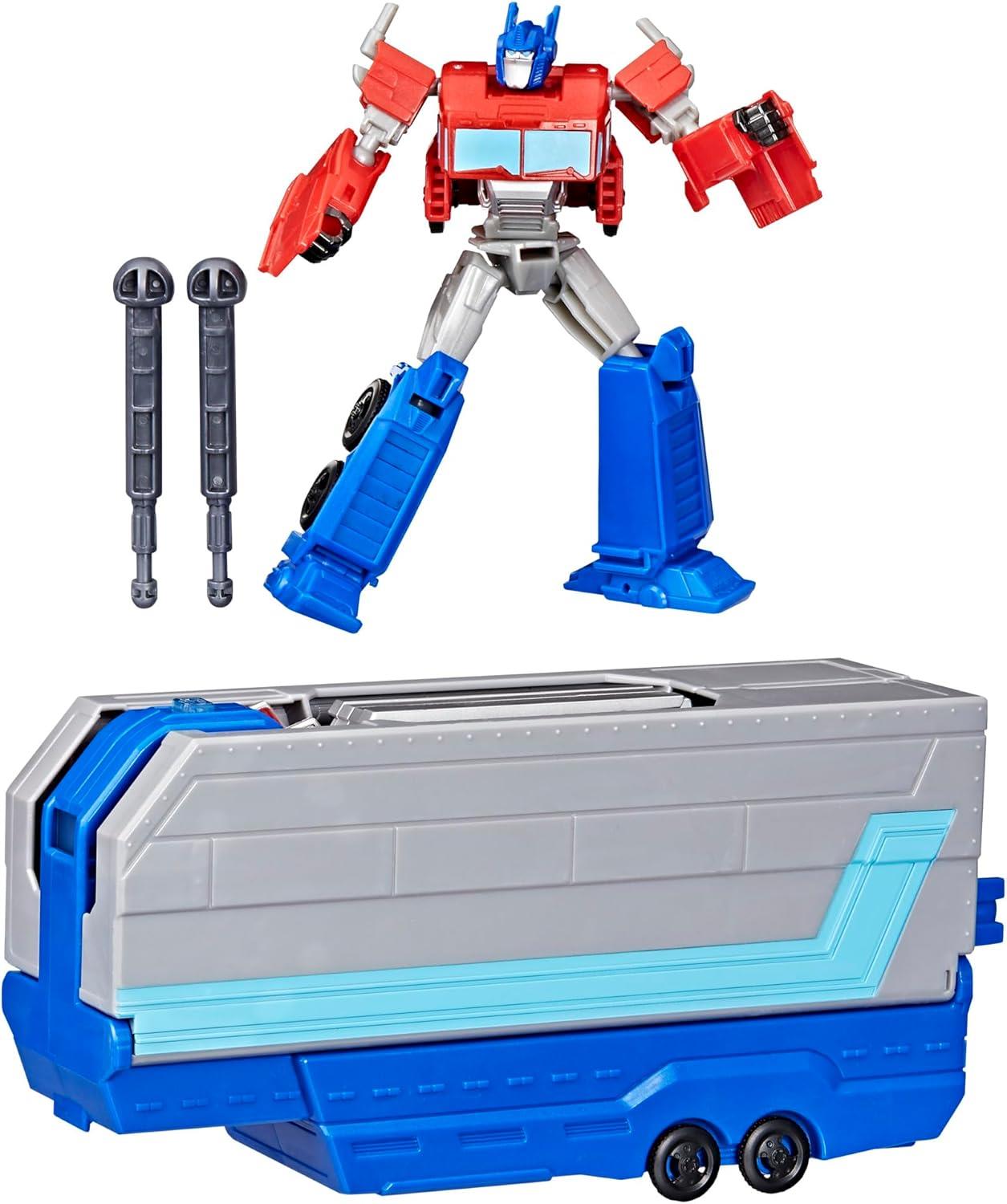 Transformers EarthSpark Optimus Prime Battle Trailer Playset