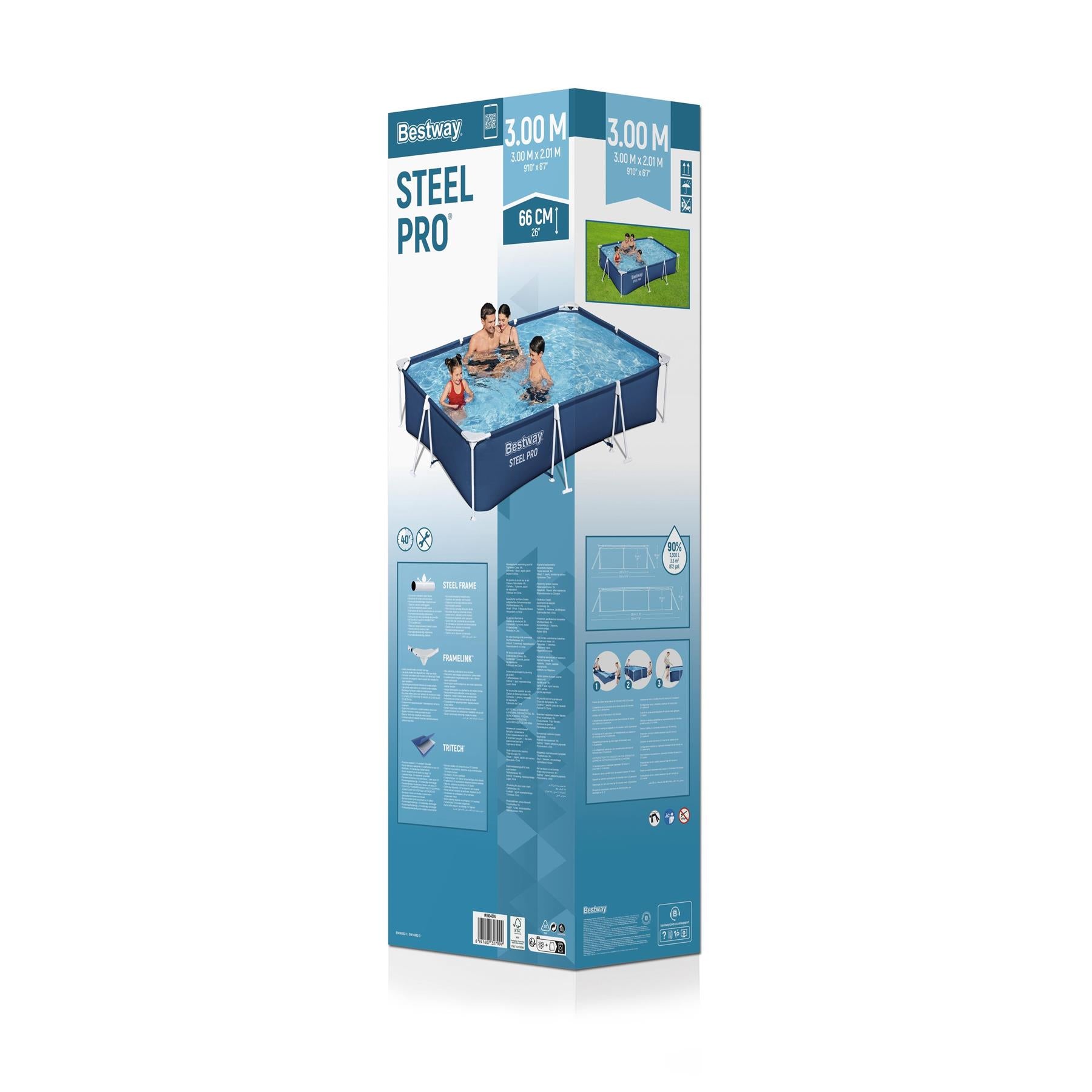 Bestway 9ft x 6ft Steel Pro Frame Pool