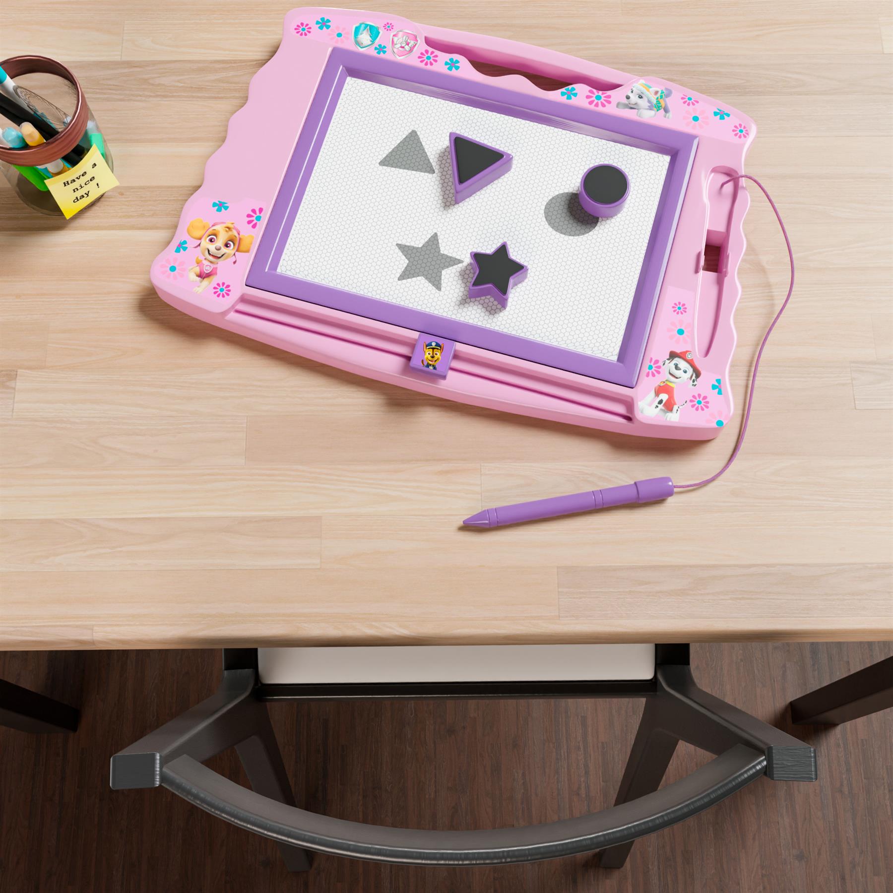 PAW Patrol Magnetic Drawing Board with Stylus and 3 Stamps - Pink