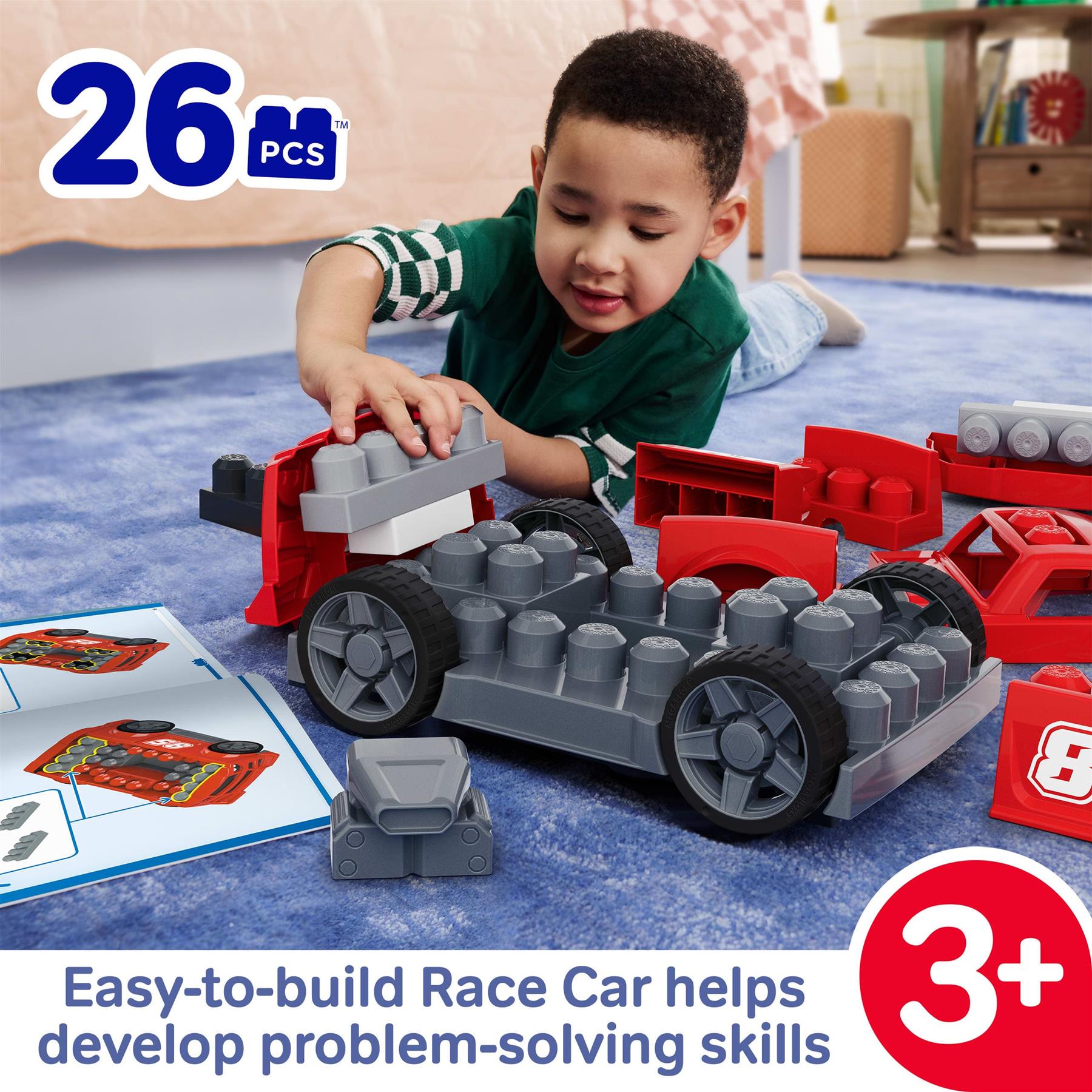 MEGA Bloks Build & Go Race Car Block Toy