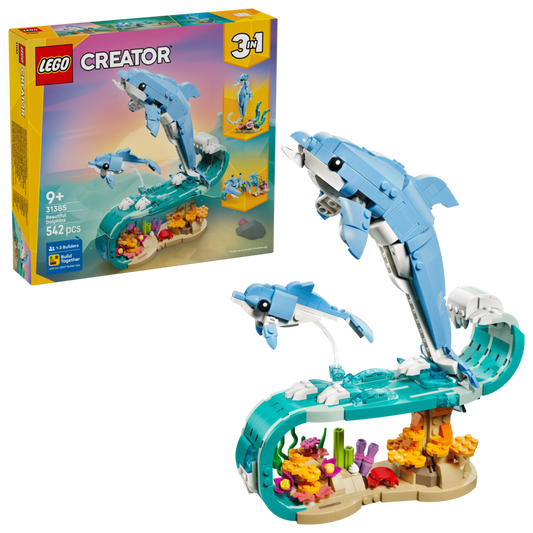 LEGO Creator 3in1 Sea Animals Beautiful Dolphins 31385