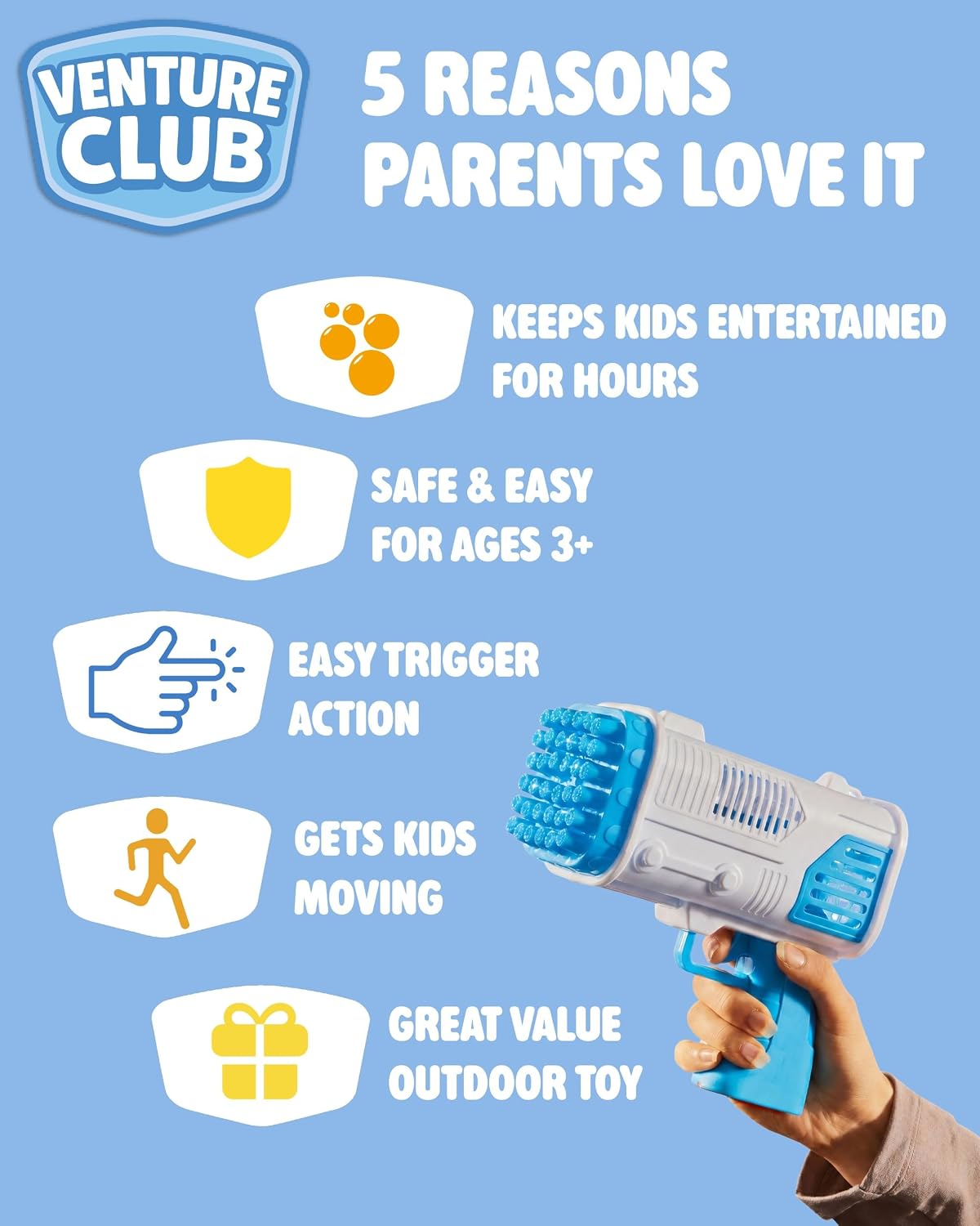 Venture Club Bubble Blaster - 2 Pack - Blue