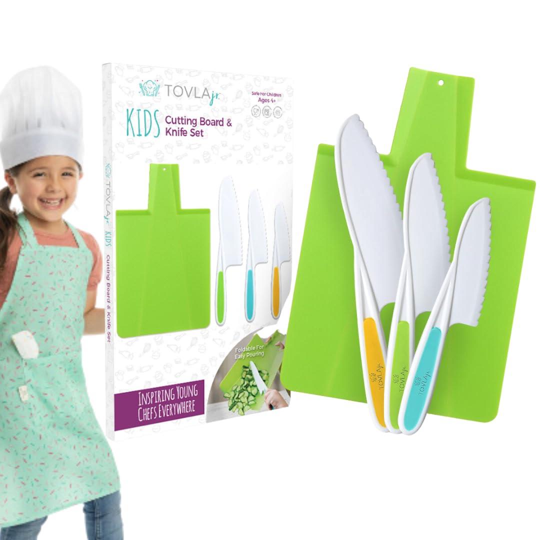 Tovla Jr. Montessori Premium Nylon Knife & Foldable Cutting Board Set