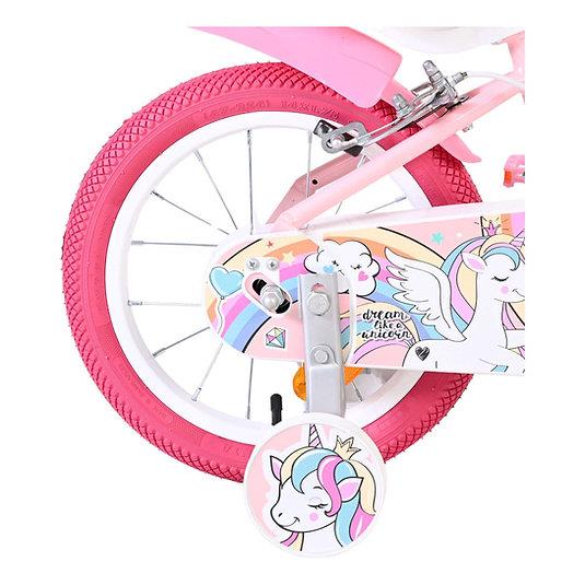 Volare Unicorn 14-Inch Bike - Pink