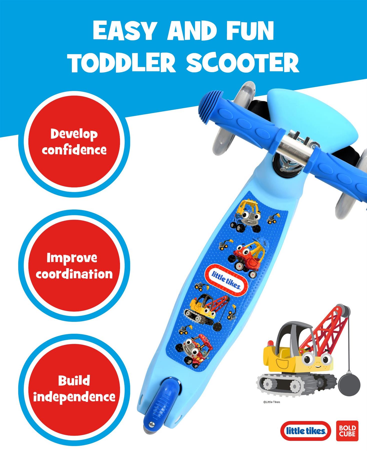 Little Tikes Kids 3 Wheel Scooter - Blue
