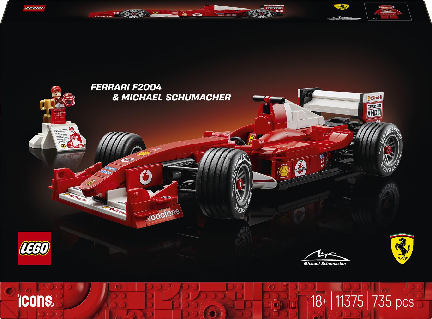 LEGO Icons Ferrari F2004 & Michael Schumacher 11375