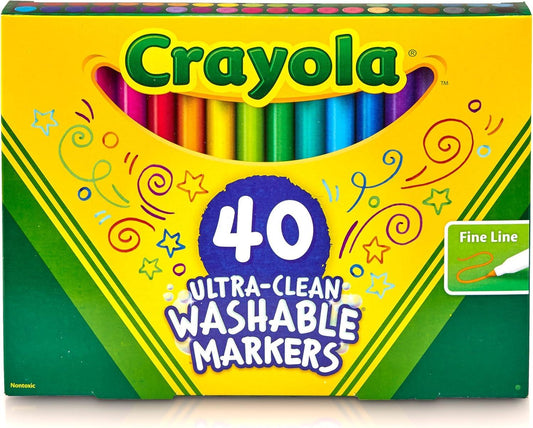 Crayola Ultra Clean Washable Markers - 40 Pack