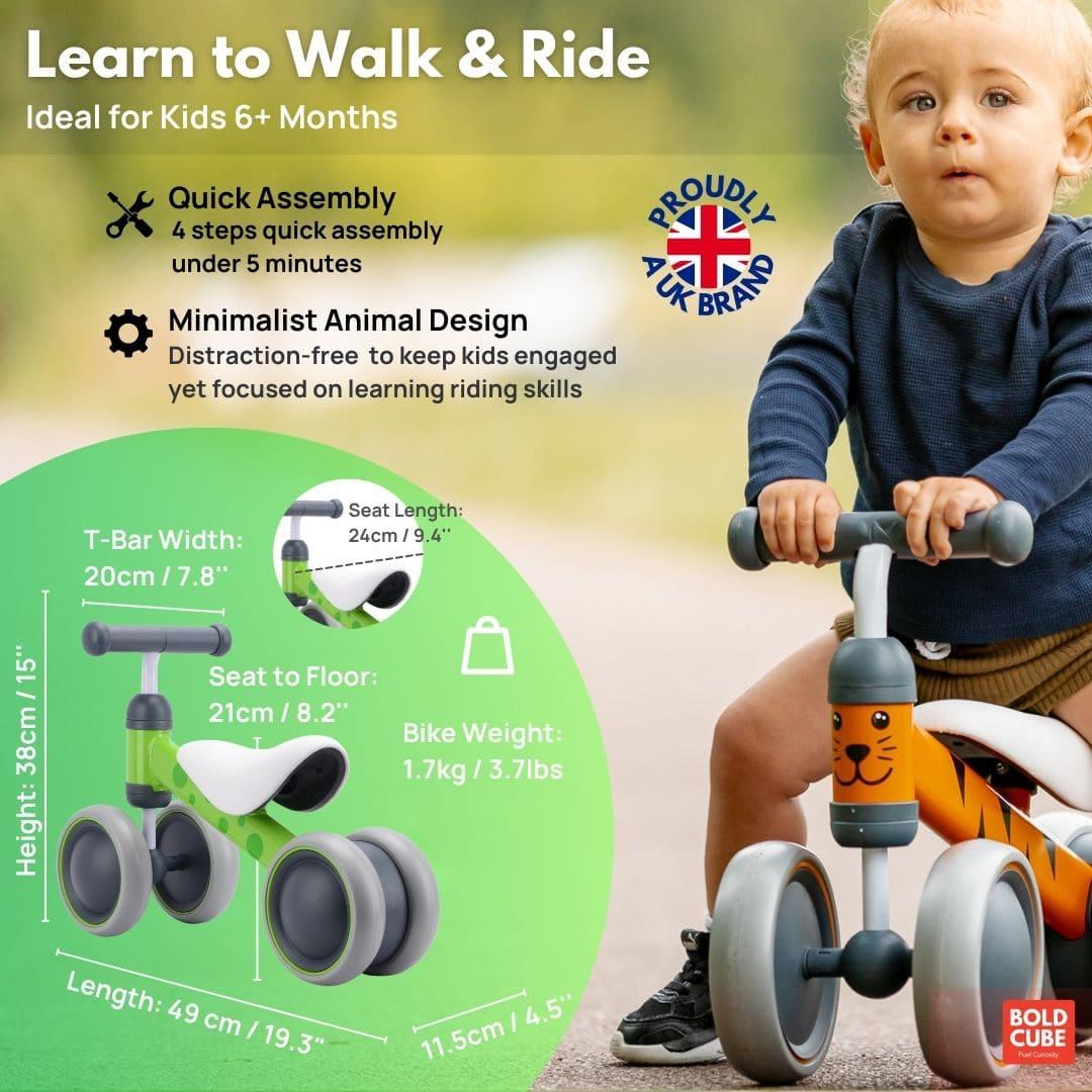 Boldcube Baby Balance Bike - Bertie Frog