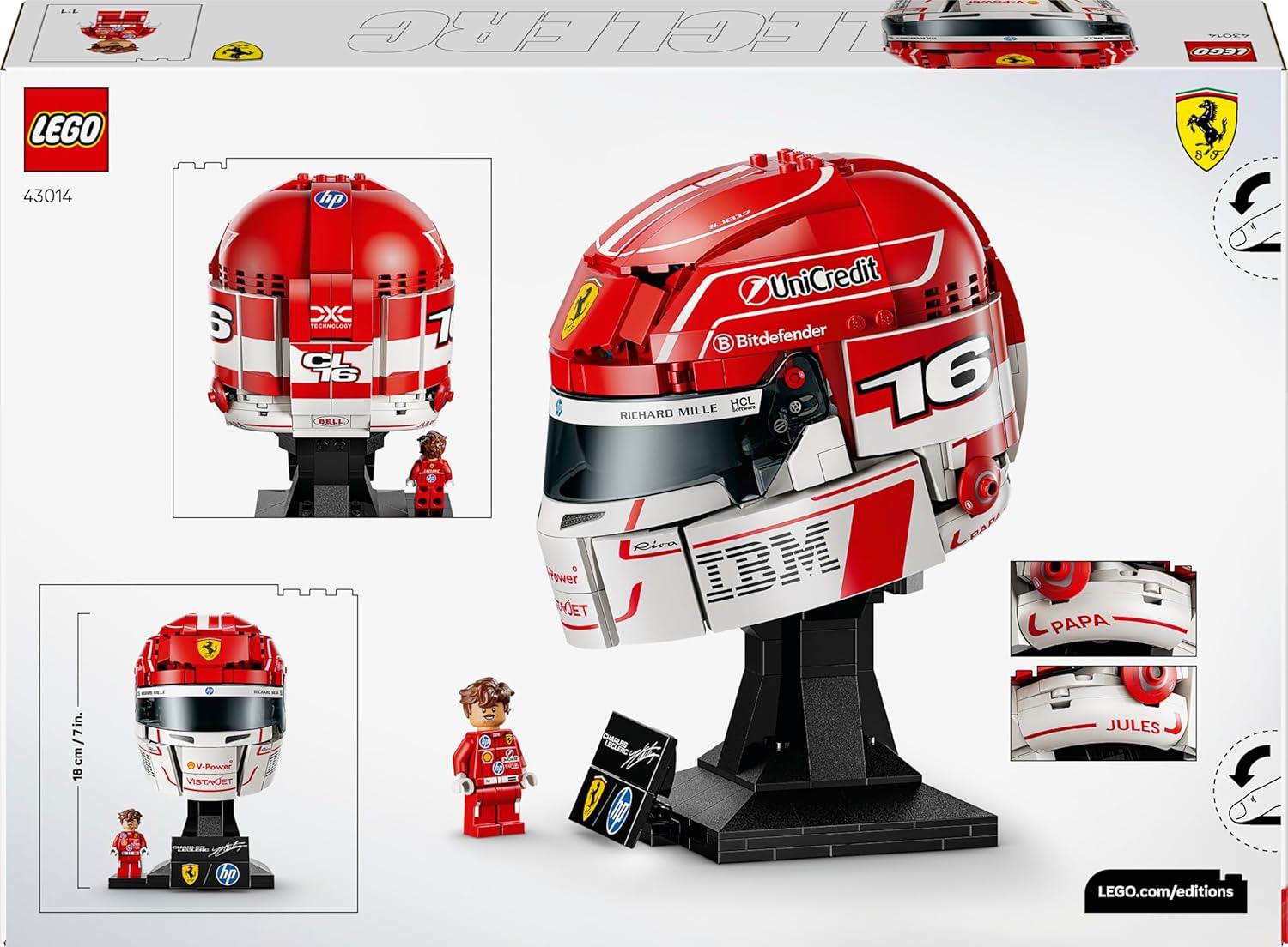 LEGO F1 Scuderia Ferrari HP Helmet - Leclerc Helmet 43014