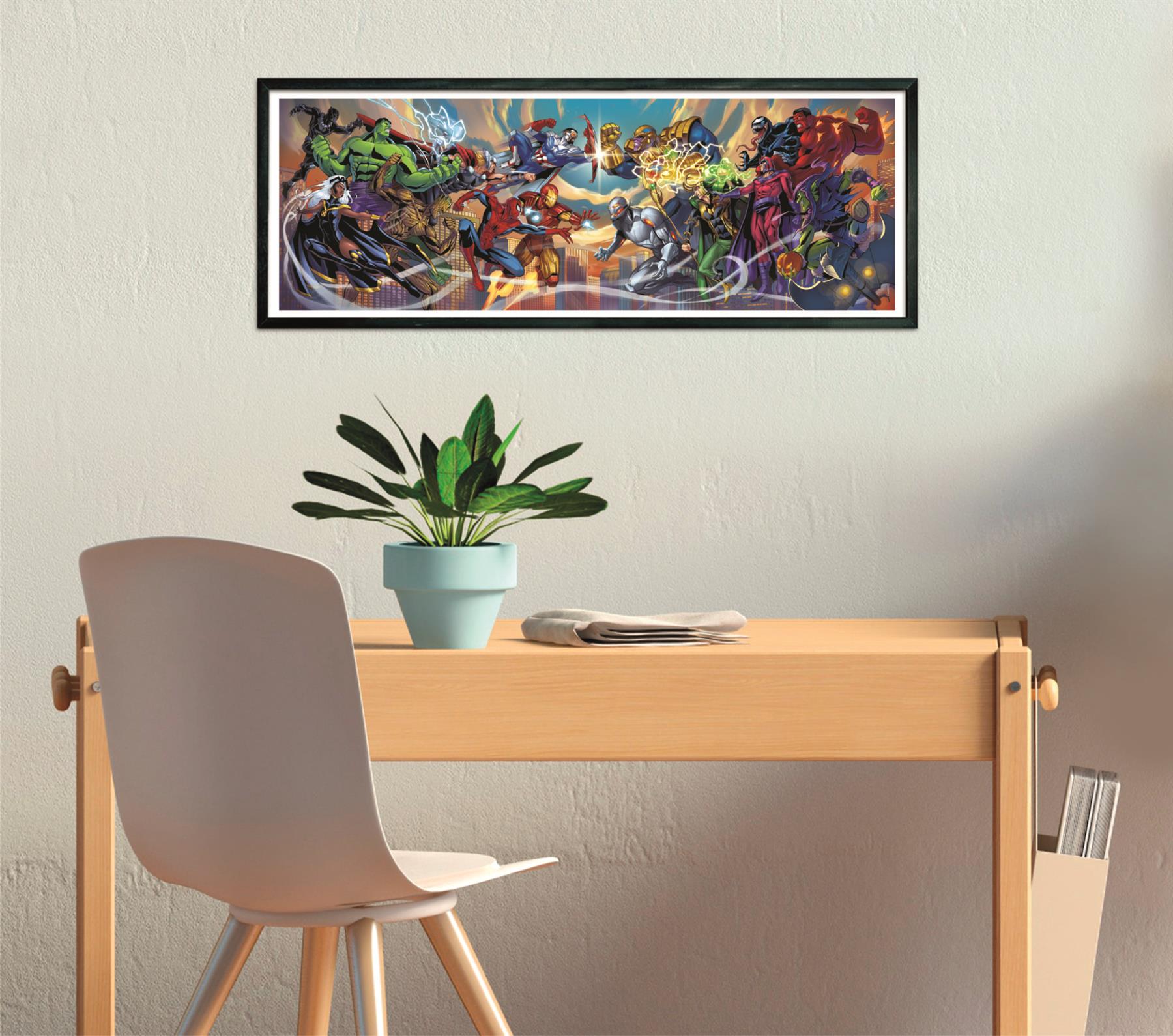 Marvel Heroes vs. Villa 1000 Piece Panorama Puzzle
