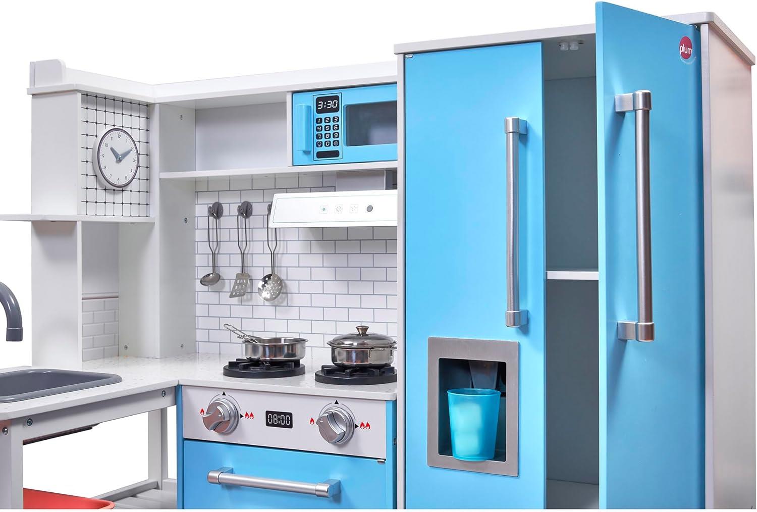 Plum Penne Pantry Wooden Corner Kitchen with Fridge – Berry Blue