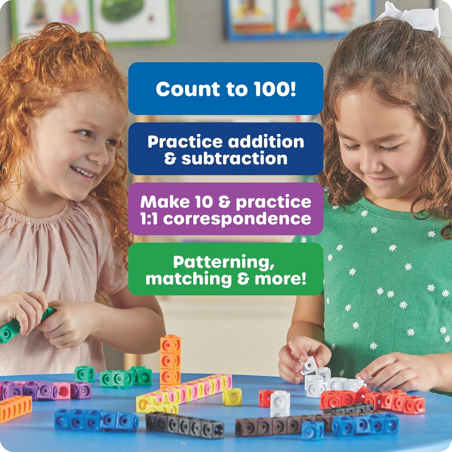 Learning Resources Numberblocks MathLink Set of 100 Cubes