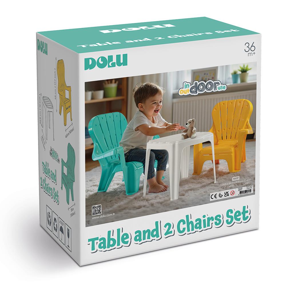 Dolu Table and 2 Chairs