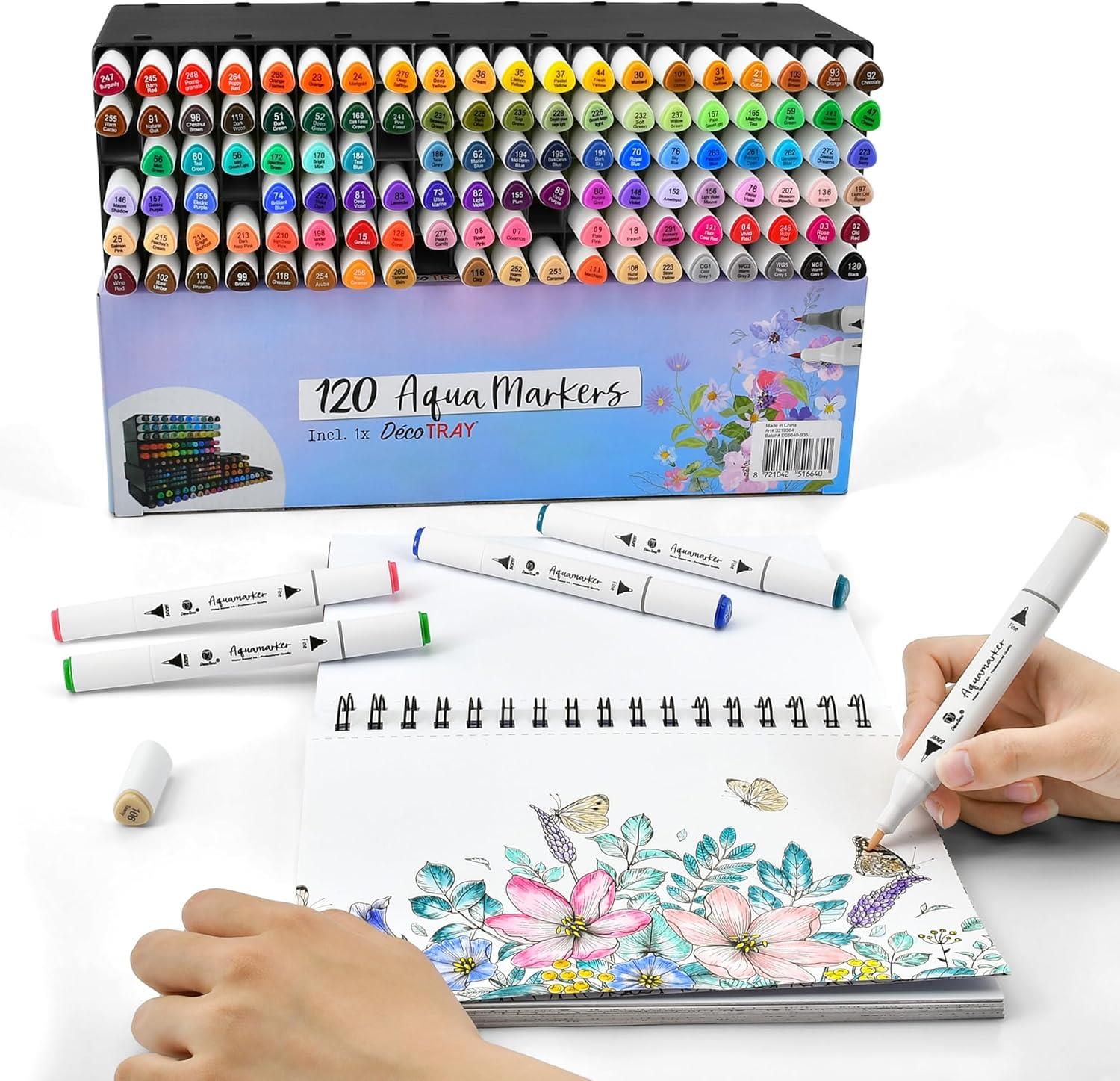 Deco Time 120 Aqua Markers in XXL Base Tray