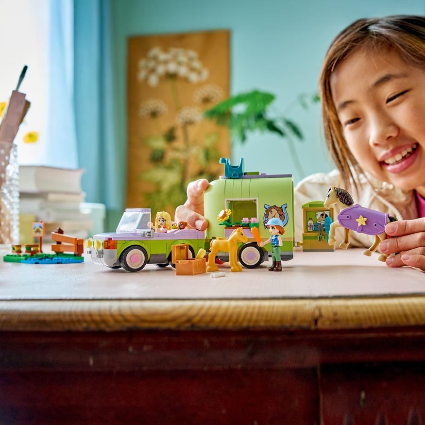 LEGO Friends Horse & Baby Foal Trailer Toy Set 42695