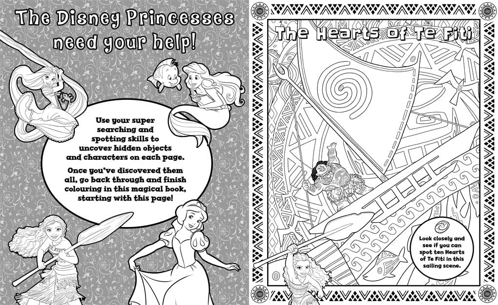 Disney Princess Search & Find Colouring Book
