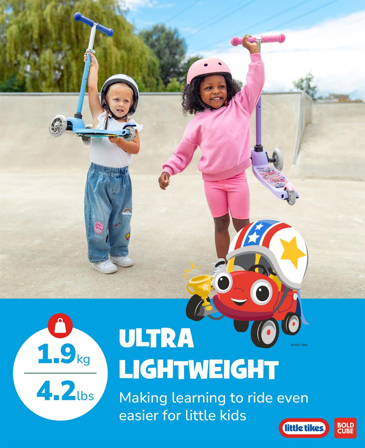 Little Tikes Kids 3 Wheel Scooter - Red
