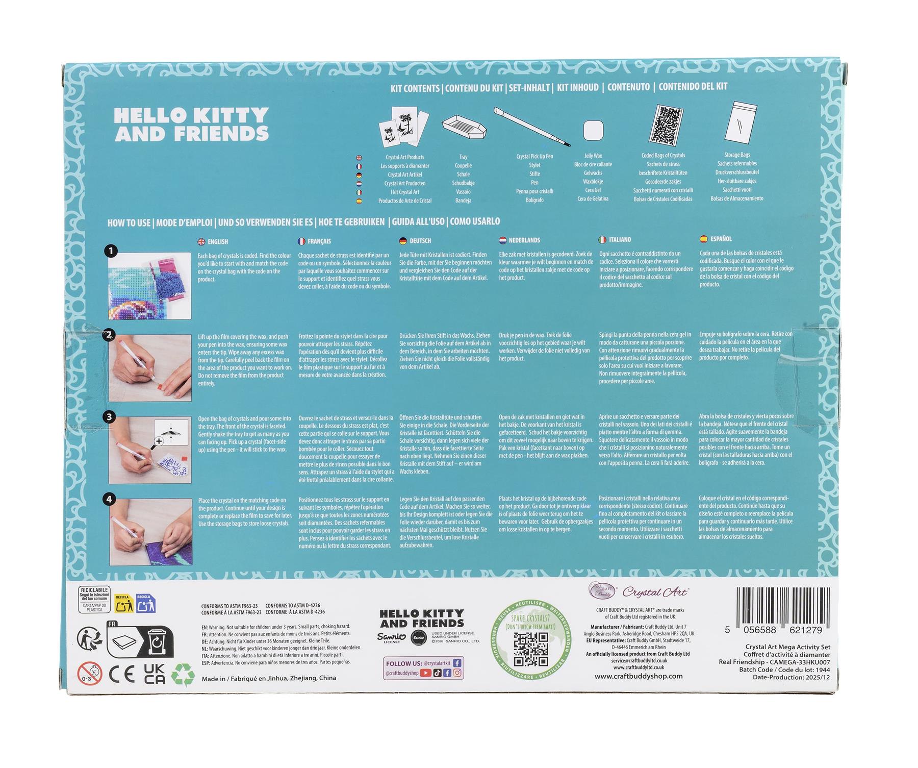 Hello Kitty and Friends Crystal Art Mega Activity Set