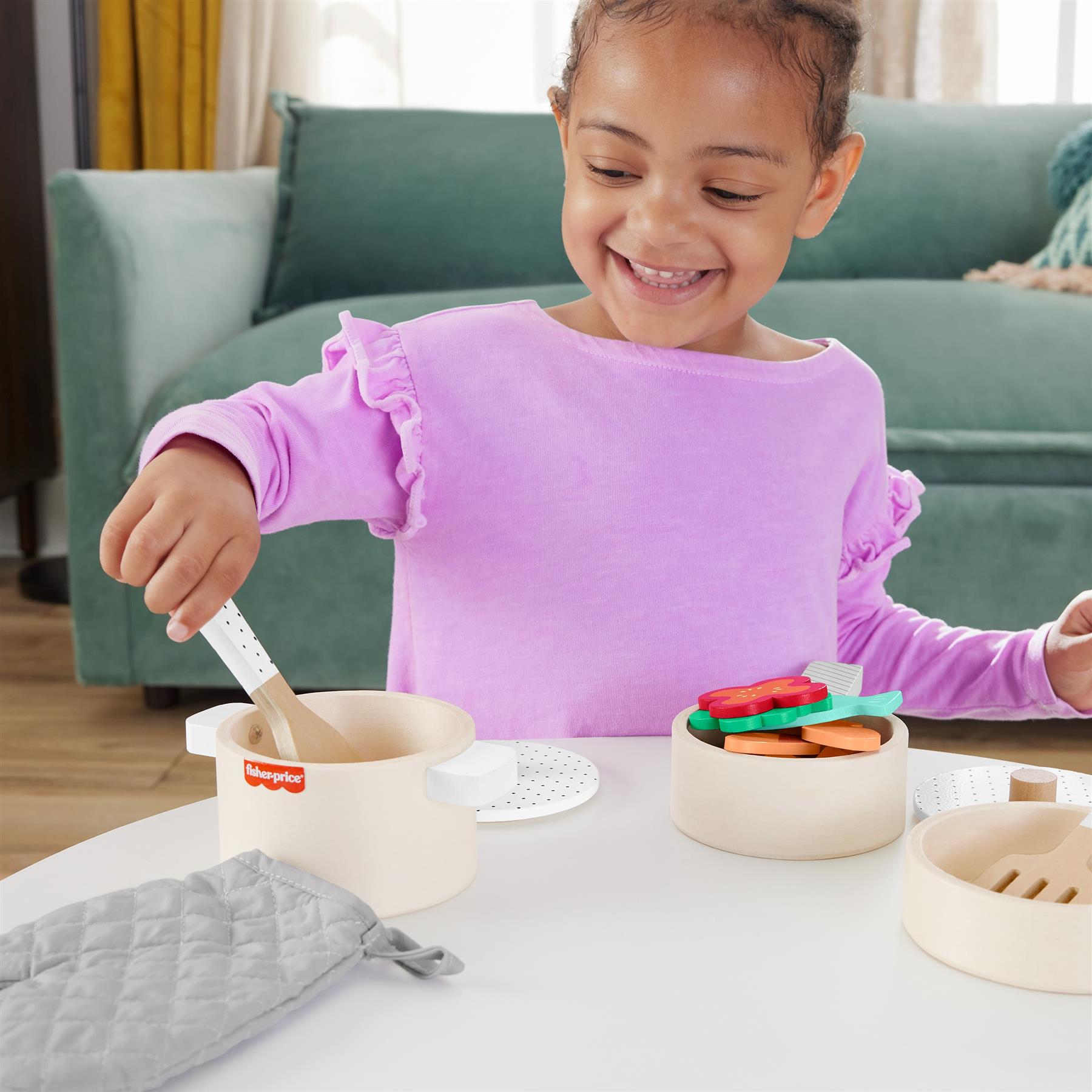 Fisher-Price Wooden Pots & Pans Set