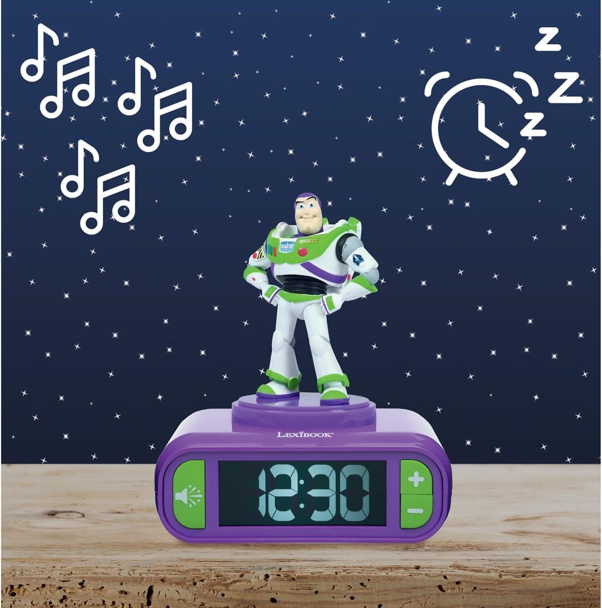 Toy Story 5 Buzz Night Light Alarm Clock with Sounds