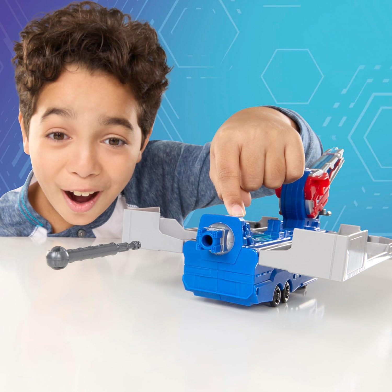 Transformers EarthSpark Optimus Prime Battle Trailer Playset