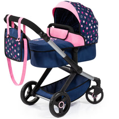 Bayer Doll Pram Xeo - Navy & Pink