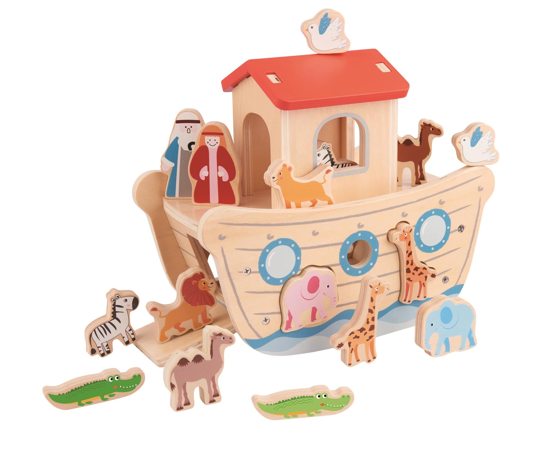 Lelin Wooden Noah's Ark Playset