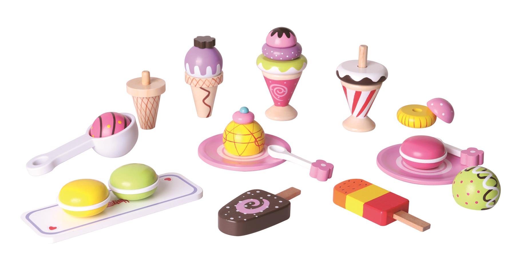 Lelin Wooden Ice Cream Selection Playset