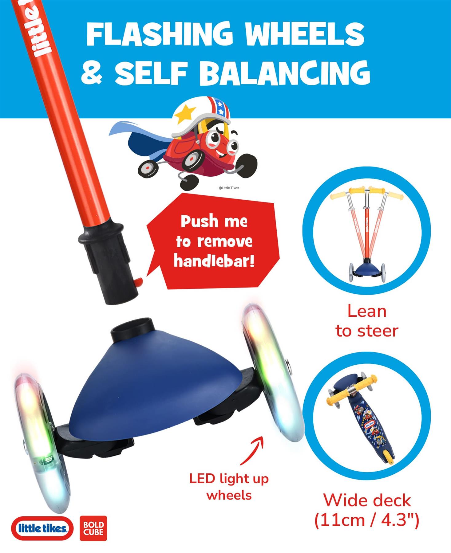 Little Tikes Kids 3 Wheel Scooter - Red