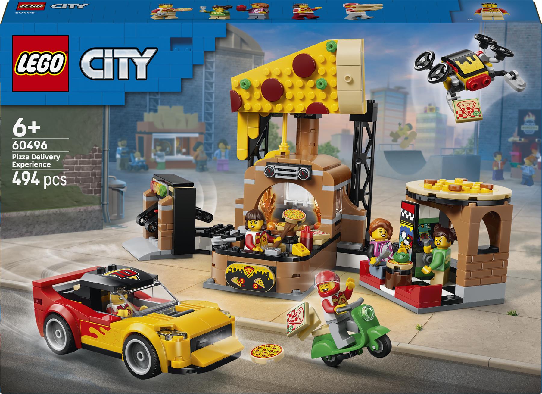 LEGO City Pizza Delivery Experience with Vehicles 60496