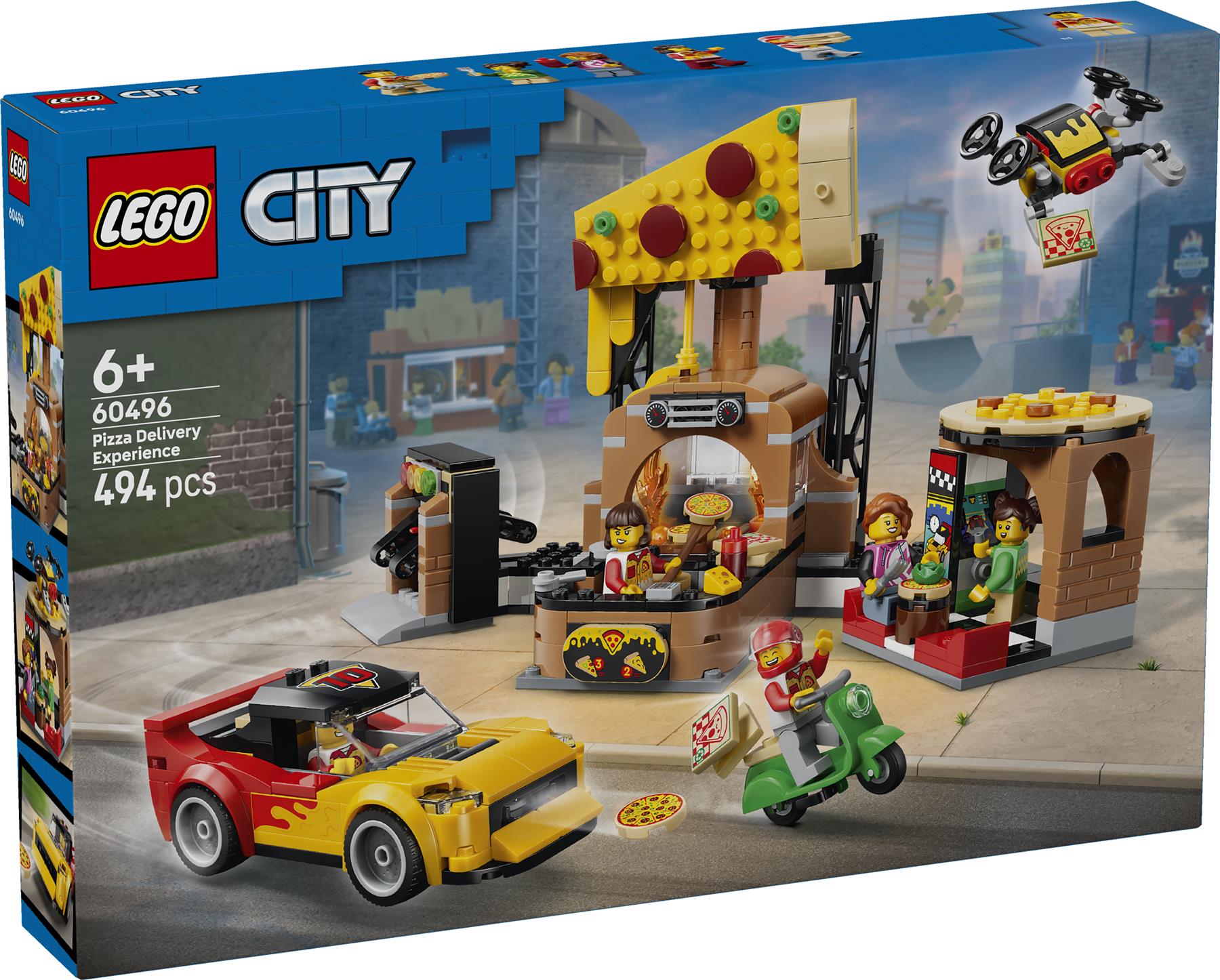 LEGO City Pizza Delivery Experience with Vehicles 60496