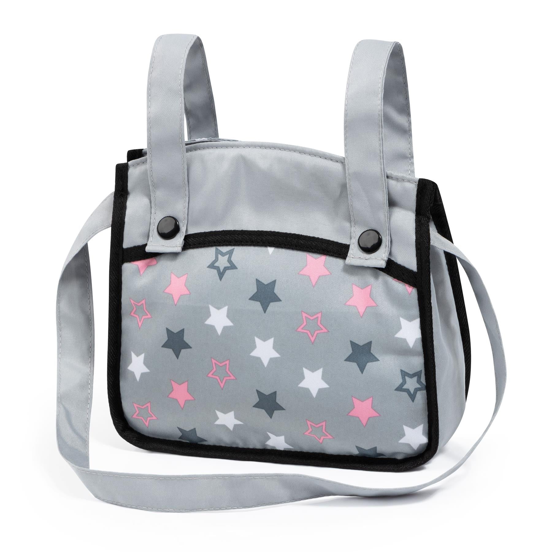 Bayer Dolls Pram Xeo - Pink and Grey stars