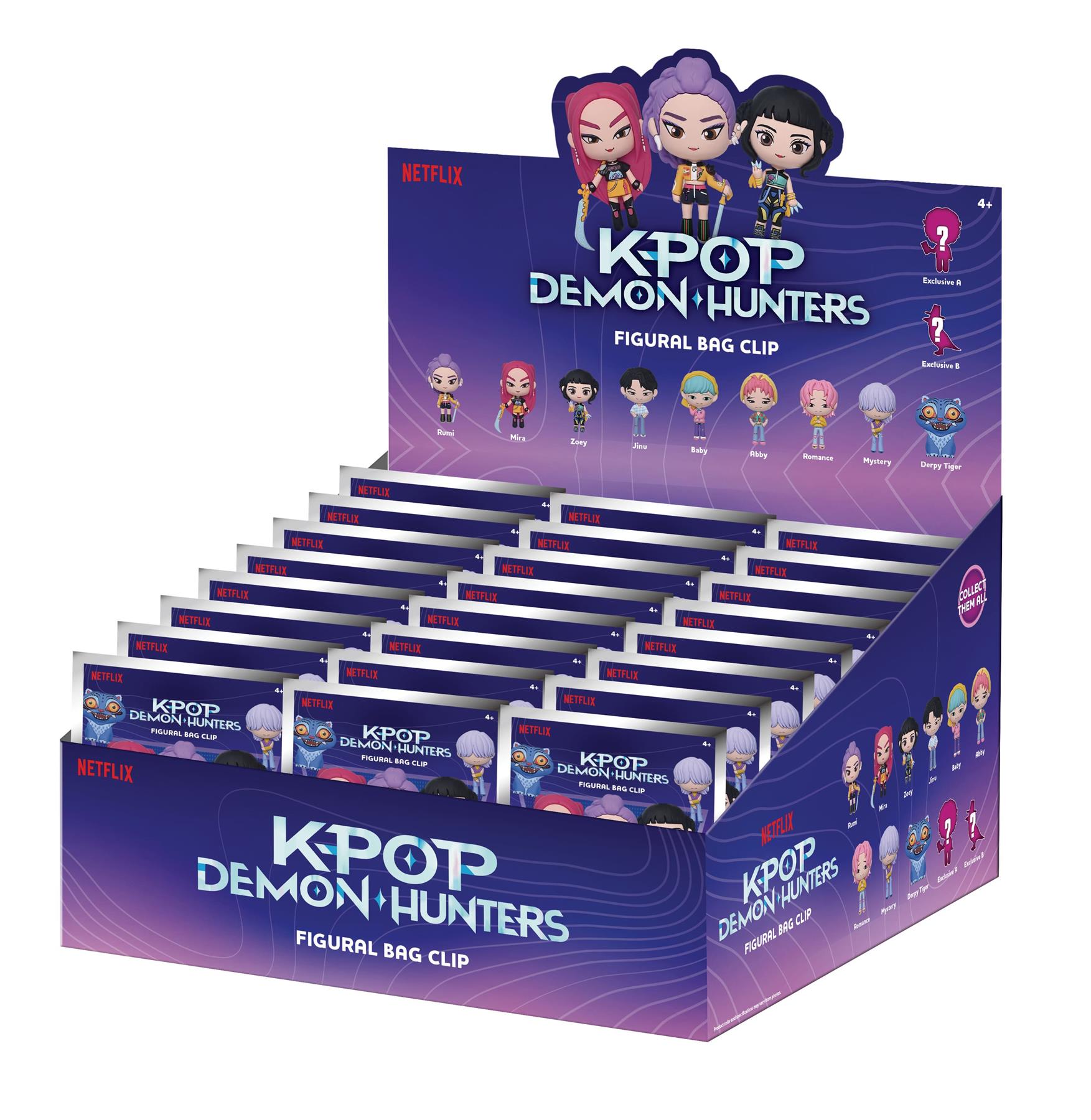 K-Pop Demon Hunters Bag Clips Assortment - Series 1