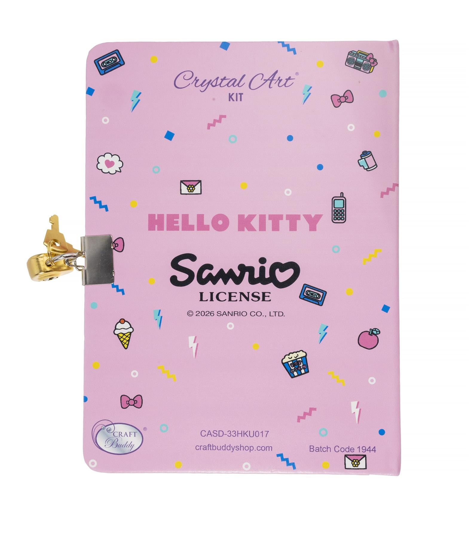 Hello Kitty and Friends Diary Crystal Art Secret Diary