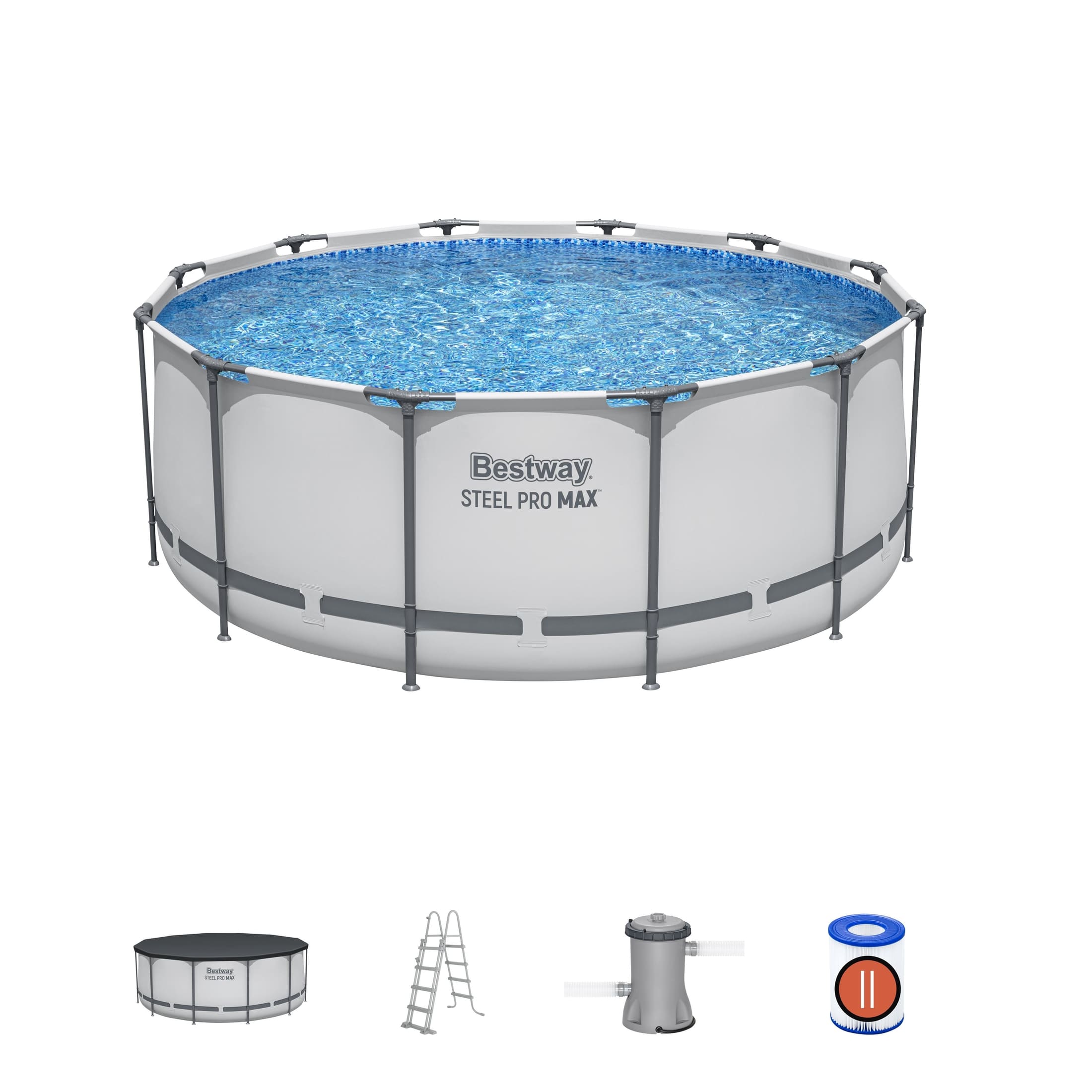 Bestway Steel Pro Max 12ft x 48" Pool with Pump, Cover & Ladder
