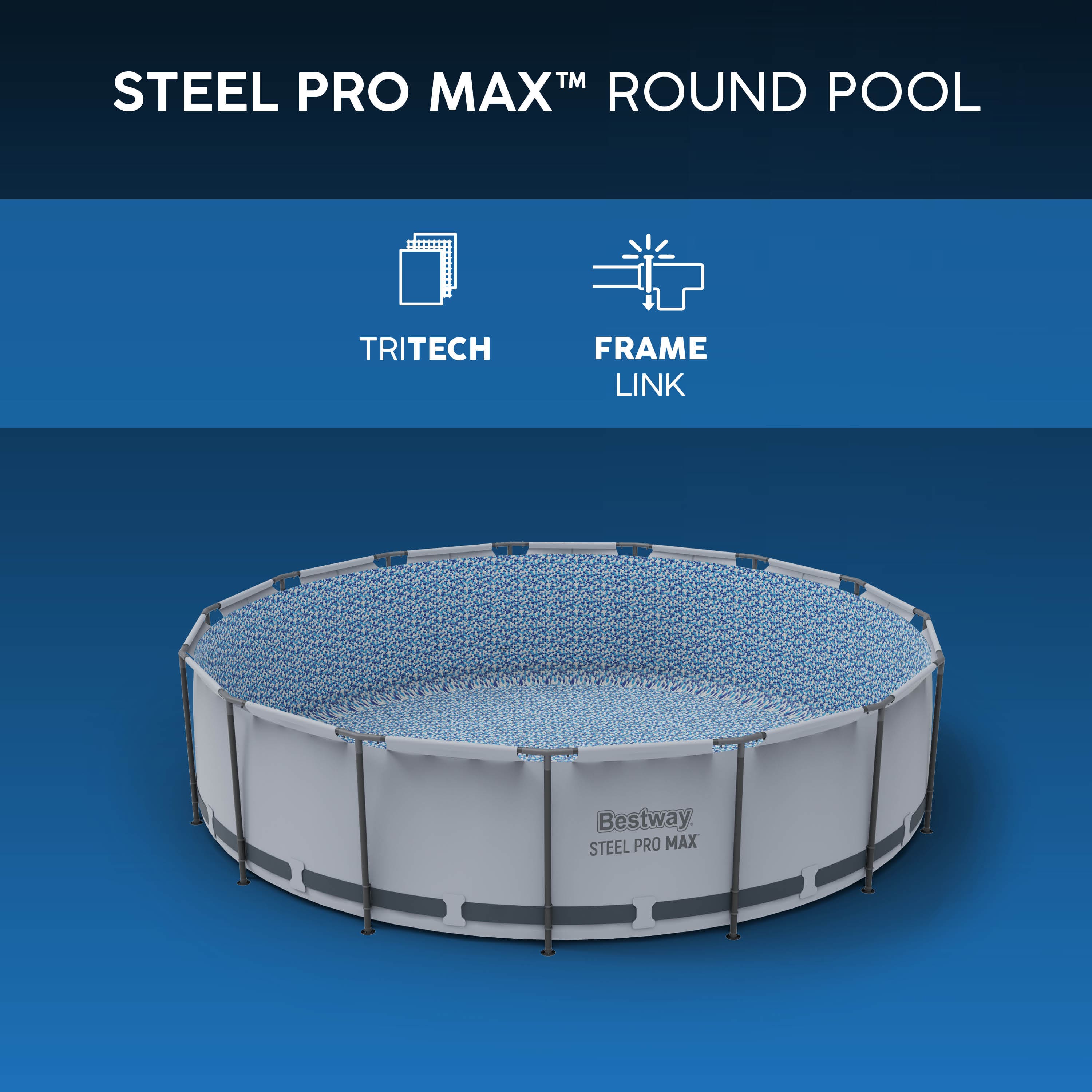 Bestway Steel Pro Max 12ft x 48" Pool with Pump, Cover & Ladder