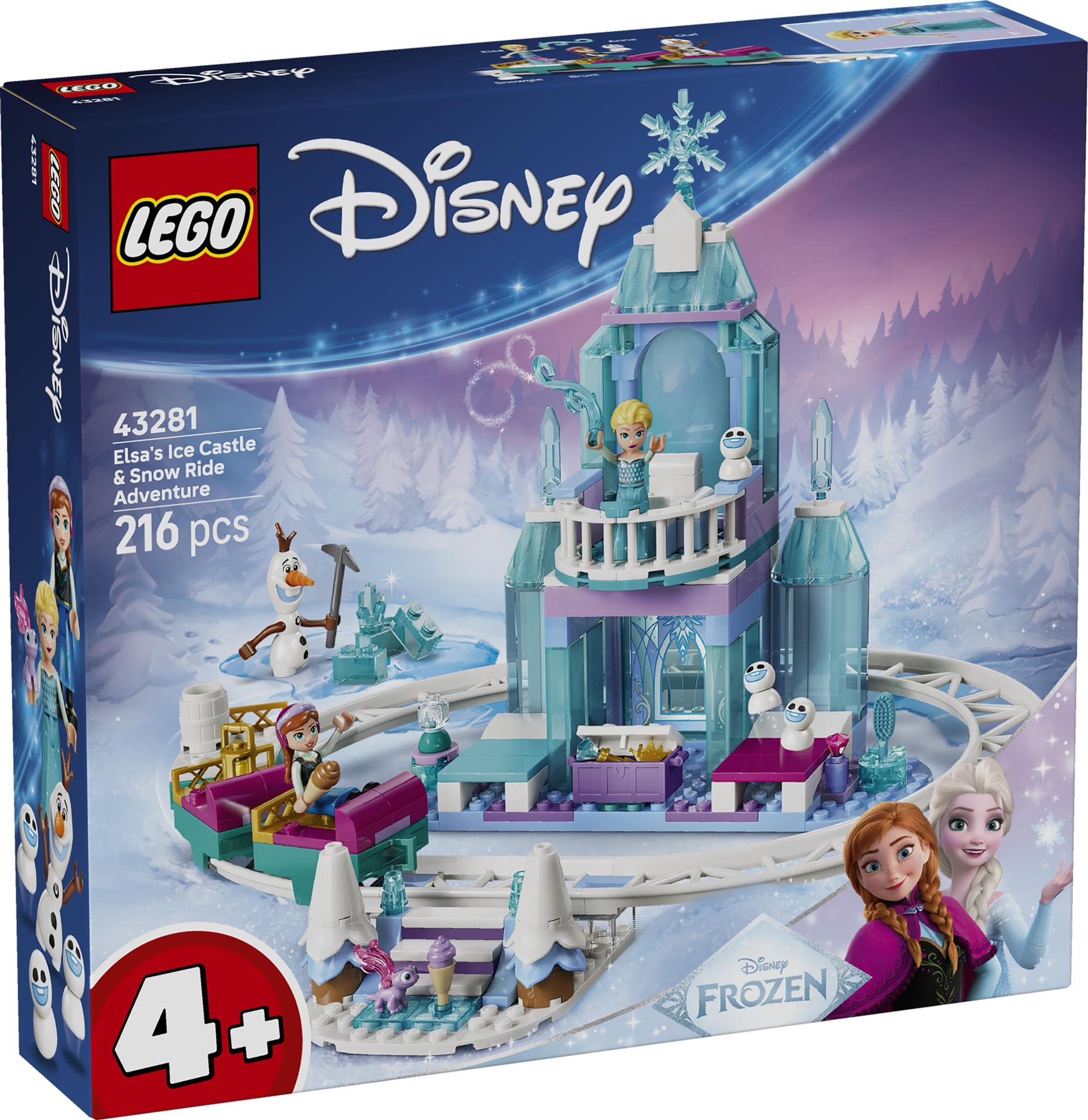LEGO Disney Frozen Elsa’s Ice Castle & Snow Ride Adventure 43281