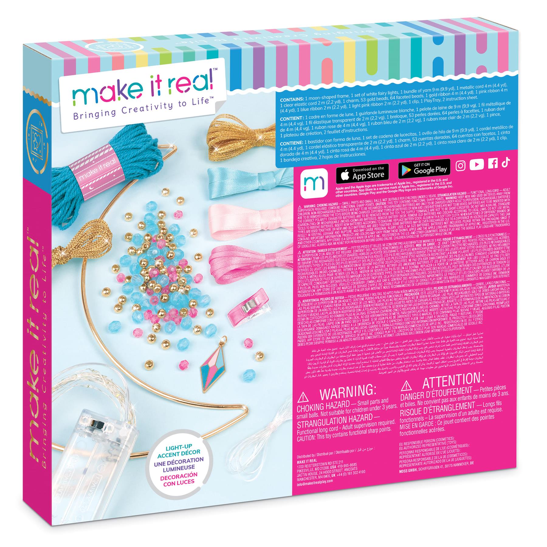 Make It Real Lunar Dream Catcher With Lights Blue