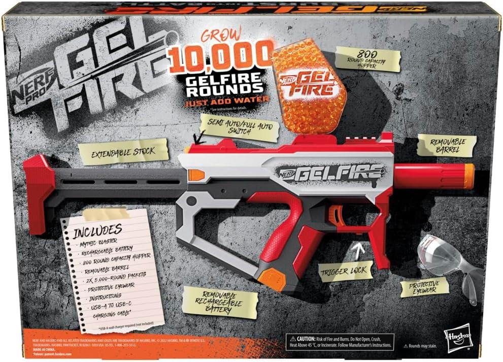 Nerf Pro Gelfire Mythic Full Auto Blaster & 10,000 Gelfire Rounds